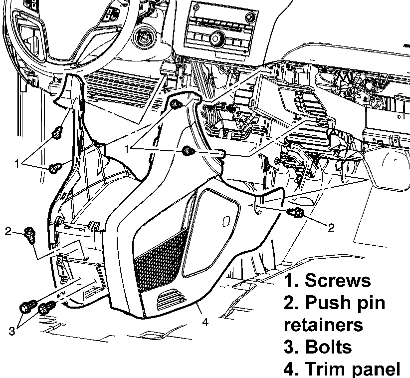 Chevrolet Captiva Service & Repair Manual - Instrument Panel - Interior Panels